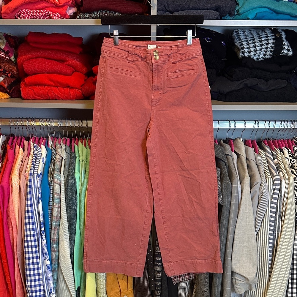 a new day Cropped Wide-Leg Pants in Dusty Rose
